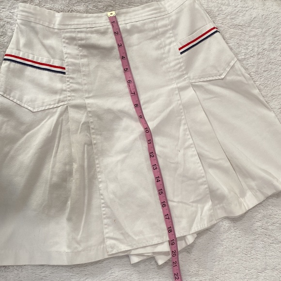 Vintage Gator of Florida White w blue/red stripes w pockets Tennis Skort - Picture 12 of 13